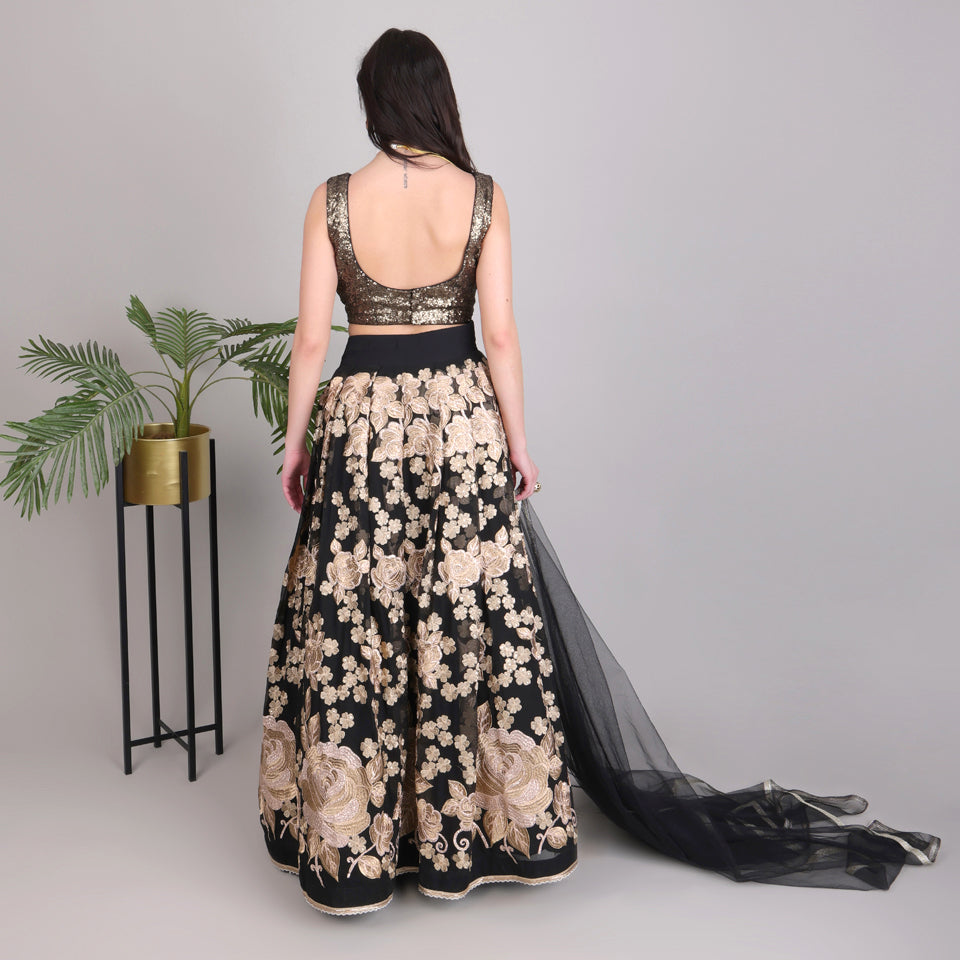 Embroided Lehanga with Embroided Blouse and Dupatta