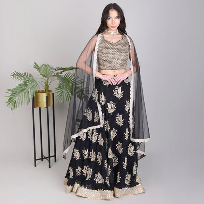 Embroided Lehanga with Embroided Blouse and Dupatta